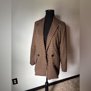 Promesa Brown Checkered Men's Blazer